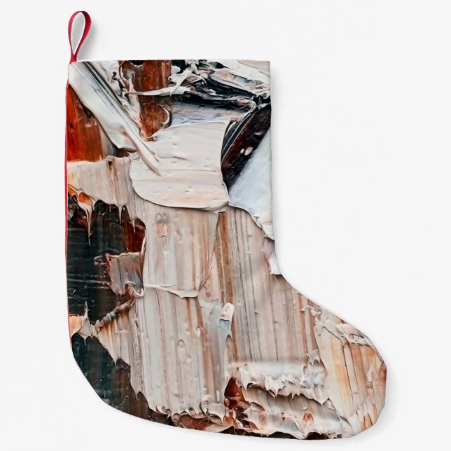 Calcetín Navideño Pequeño Pinturas y relieves de aceite de peste Grabado en  (Anverso)