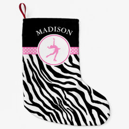 Calcetín Navideño Pequeño Pique su conocido patinaje artístico el estampado