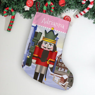 Calcetín Navideño Pequeño Pirata nuclear, rosa bávaro alemán personalizado