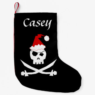 Calcetín Navideño Pequeño Pirata personalizado Santa