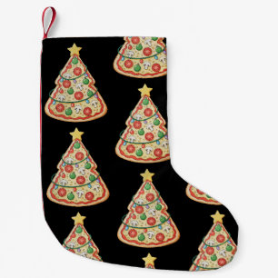 Calcetín Navideño Pequeño Pizza Árbol de Navidad Navidad Navidad Noches alum
