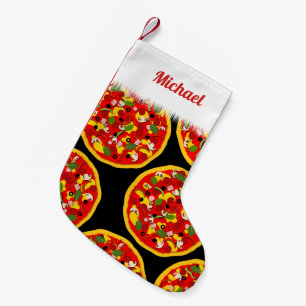 Calcetín Navideño Pequeño Pizza Lover