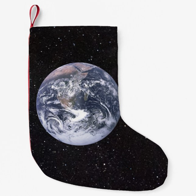 Calcetín Navideño Pequeño Planet Earth Starry Sky (Anverso)