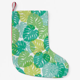 Calcetín Navideño Pequeño Planta de queso y palmera exótica tropical monster