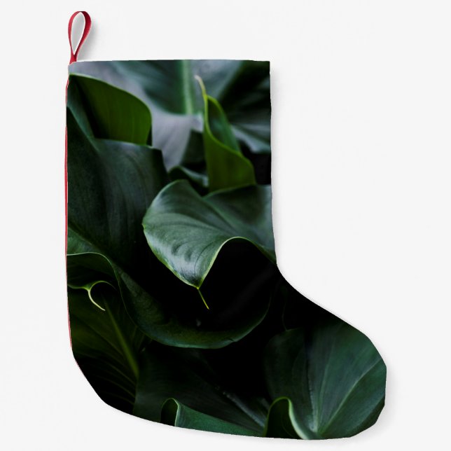 CALCETÍN NAVIDEÑO PEQUEÑO PLANTA VERDE (Anverso)