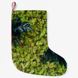 Calcetín Navideño Pequeño Plantas verdes arboladas