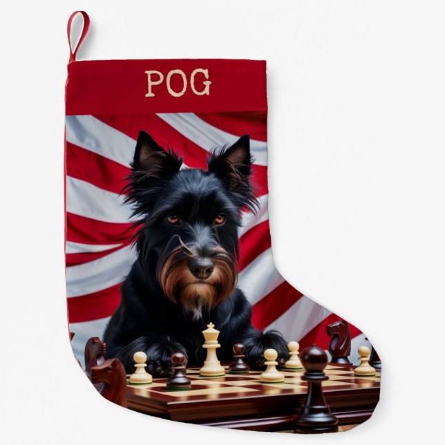 Calcetín Navideño Pequeño Pog Patriótico (Anverso)