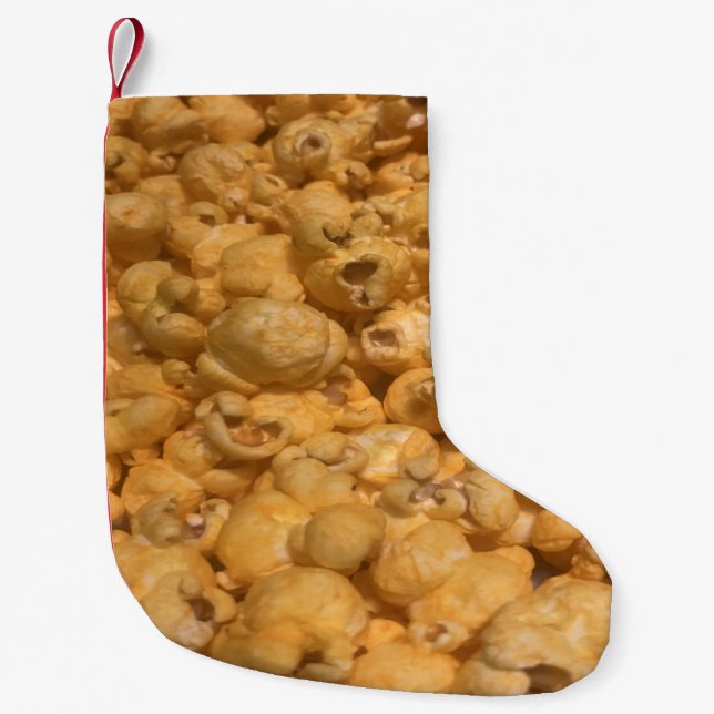 Calcetín Navideño Pequeño Popcorn (Anverso)