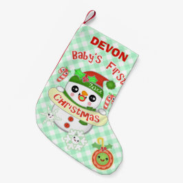 Calcetín Navideño Pequeño Primer almacenamiento del navidad del bebé de