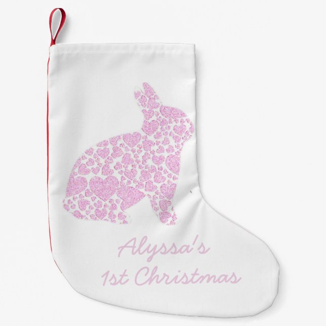 Calcetín Navideño Pequeño Primer almacenamiento personalizado del navidad (Anverso)