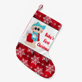 Calcetín Navideño Pequeño Primeras reservas navideñas de bebé