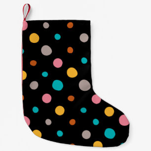 Calcetín Navideño Pequeño Puntos de Acuarela Multicolor 2