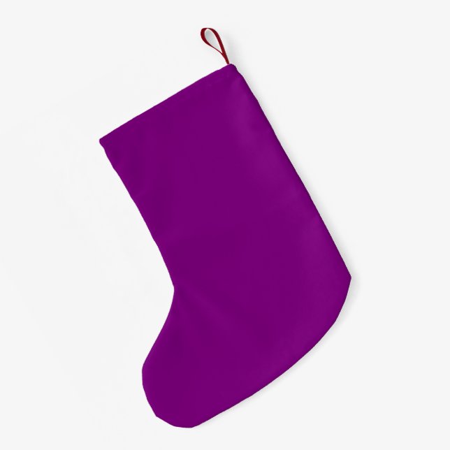 Calcetín Navideño Pequeño Púrpura (Anverso (colgado))