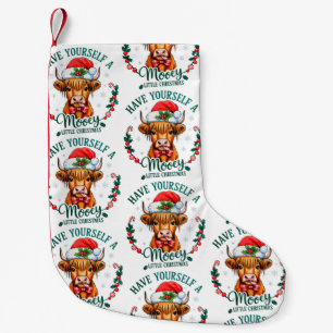 Calcetín Navideño Pequeño Que Te Tengan Un Pequeño Navidad Mooey, Una Vaca C