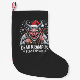 Calcetín Navideño Pequeño Querido Krampus, puedo explicar a los Navidades Sa