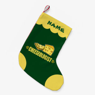 Calcetín Navideño Pequeño Queso divertido Quesólogo Cabeza de queso