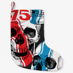 Calcetín Navideño Pequeño Racer Skull: Rebelión sin foco.