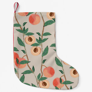 Calcetín Navideño Pequeño Ramas de árboles de encurtido con hojas y frutos e