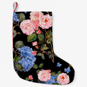 Calcetín Navideño Pequeño Ramo de rosas victorianas.