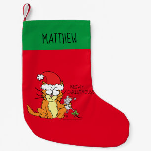 Calcetín Navideño Pequeño Ratón raso gracioso de Personalizado Navidad