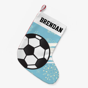Calcetín Navideño Pequeño Rayos deportivos personalizados Balas de fútbol a