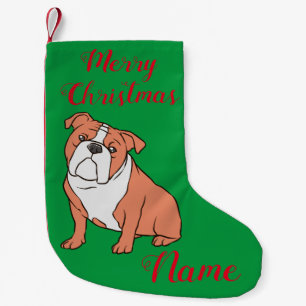 Calcetín Navideño Pequeño Raza Bulldog Thunder_Cove