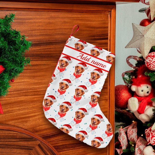 Calcetín Navideño Pequeño Raza de perro Labrador Navidad (Subido por el creador)
