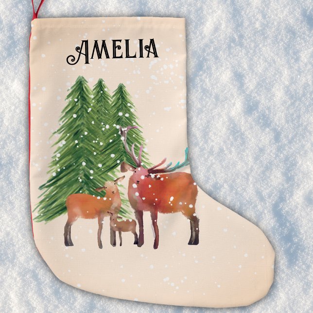 Calcetín Navideño Pequeño Red Deer personalizado (Subido por el creador)