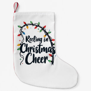 Calcetín Navideño Pequeño Reeling en Navidades anima a pescar Navidad