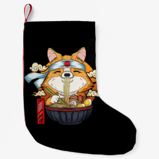 Calcetín Navideño Pequeño Regalo Corgi| Ramen Kawaii Corgi Puppy Japonés