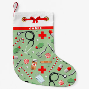 Calcetín Navideño Pequeño Regalo de enfermera para las fiestas