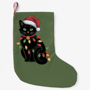 Calcetín Navideño Pequeño Regalo de gatito de Navidad para amantes de gatos
