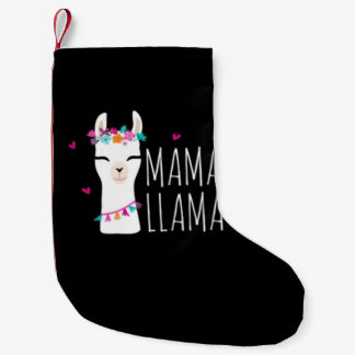 Calcetín Navideño Pequeño Regalo de Llama| Mamá Llama