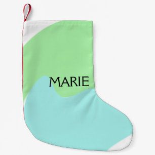 CALCETÍN NAVIDEÑO PEQUEÑO REGALO DE TEXTO SIMPLE MINIMALISTA VERDE AÑADE TU 