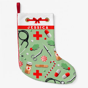Calcetín Navideño Pequeño Regalo de vacaciones para enfermera