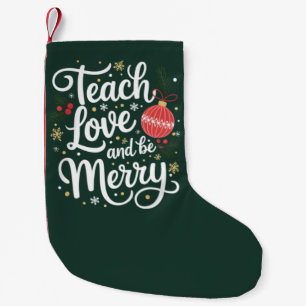 Calcetín Navideño Pequeño Regalo divertido para profesores: Navidad, enseña,