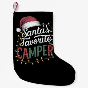 Calcetín Navideño Pequeño Regalo favorito de Santa para acampar en Navidad