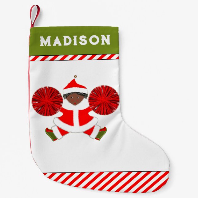 Calcetín Navideño Pequeño Regalos de vacaciones para porristas (Anverso)