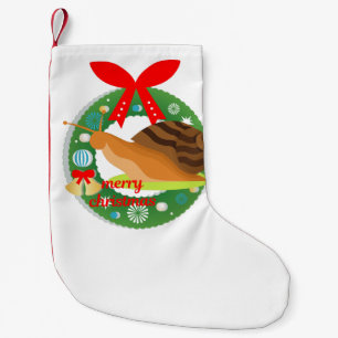 Calcetín Navideño Pequeño represa de caracoles de navidad