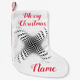 Calcetín Navideño Pequeño Resumen Círculos de semitono X Thunder_Cove