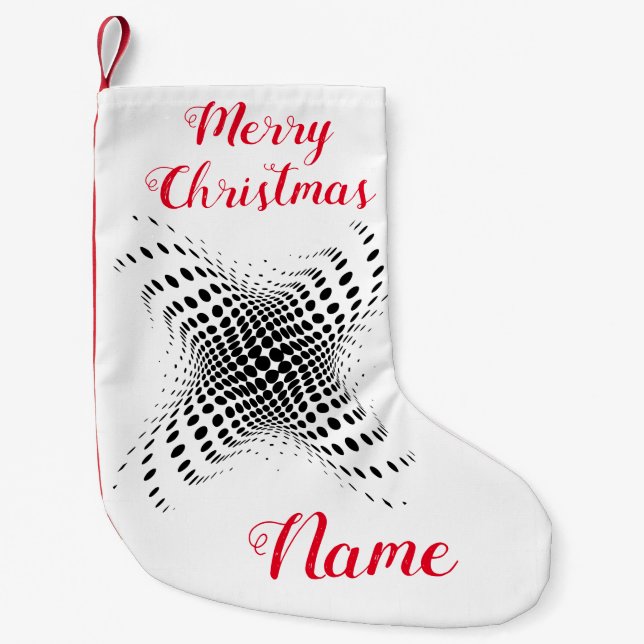 Calcetín Navideño Pequeño Resumen Círculos de semitono X Thunder_Cove (Anverso)