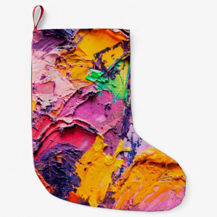 Calcetín Navideño Pequeño Resumen de antecedentes artísticos. Pintura de ace