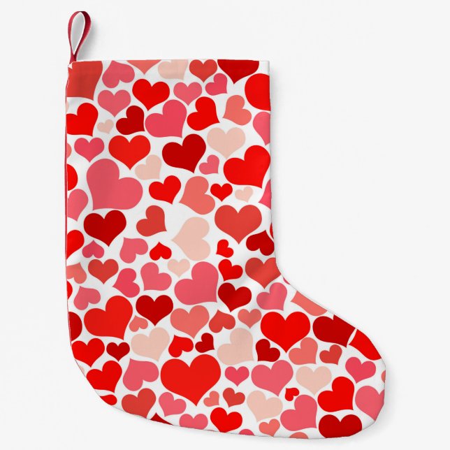 Calcetín Navideño Pequeño Resumen de decoración de fondo (Anverso)