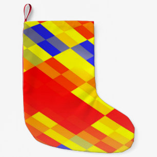 Calcetín Navideño Pequeño Resumen de diseño de fondo abstracto de mezcla de 