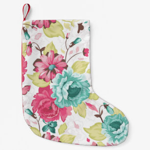 Calcetín Navideño Pequeño Resumen De Flores Elegancia Fondo Sin Precedentes.
