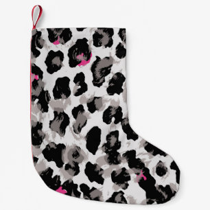 Calcetín Navideño Pequeño Resumen de fondo de textura animal, leopardo, áfri