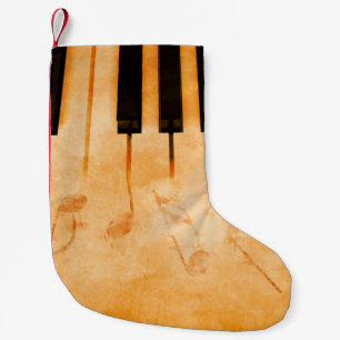 Calcetín Navideño Pequeño Resumen de fondo musical - Teclado y música n