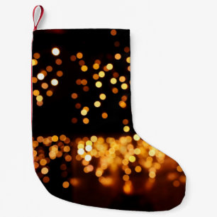 Calcetín Navideño Pequeño Resumen de las luces purpurinas