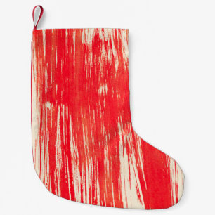 Calcetín Navideño Pequeño Resumen del fondo rojo de la acuarela
