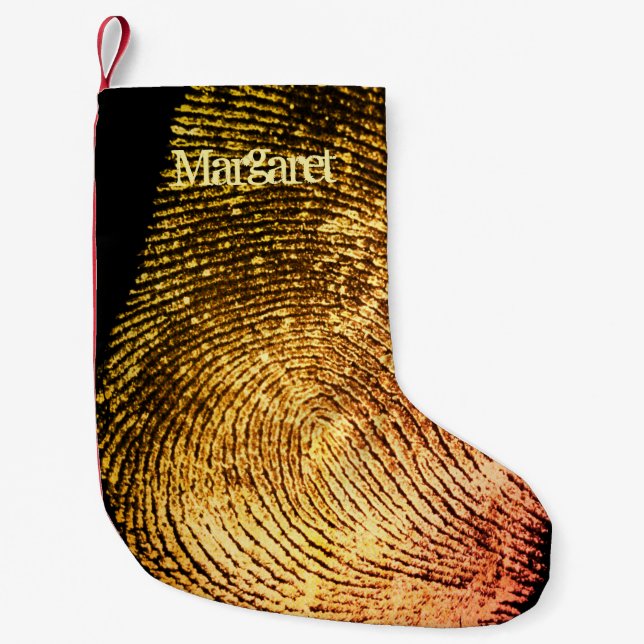 Calcetín Navideño Pequeño Reversed Loop Fingerprint Small Christmas Stocking (Anverso)